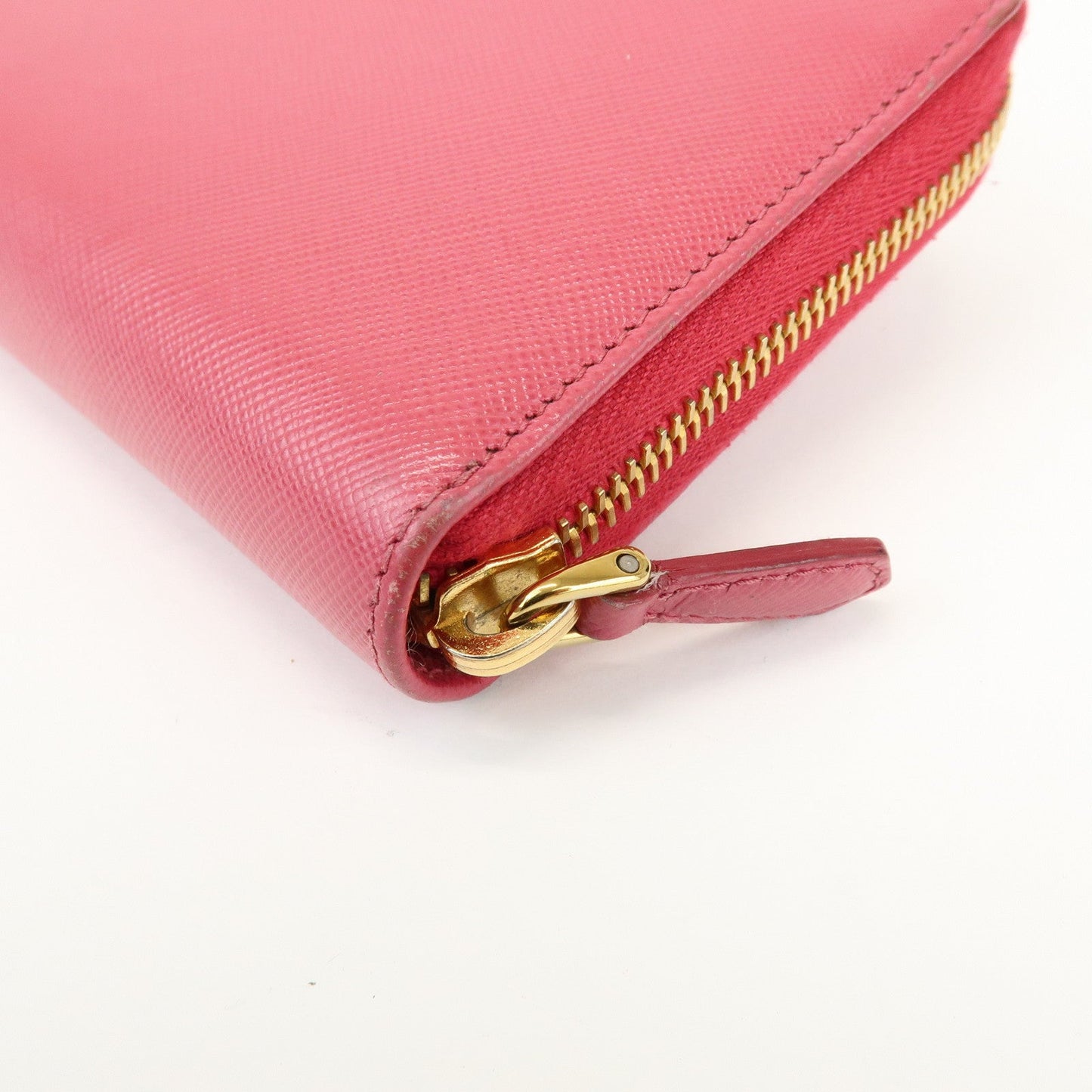 Prada Saffiano Leather Round Zippy Wallet Pink Pink 1M0506【Pre-order】