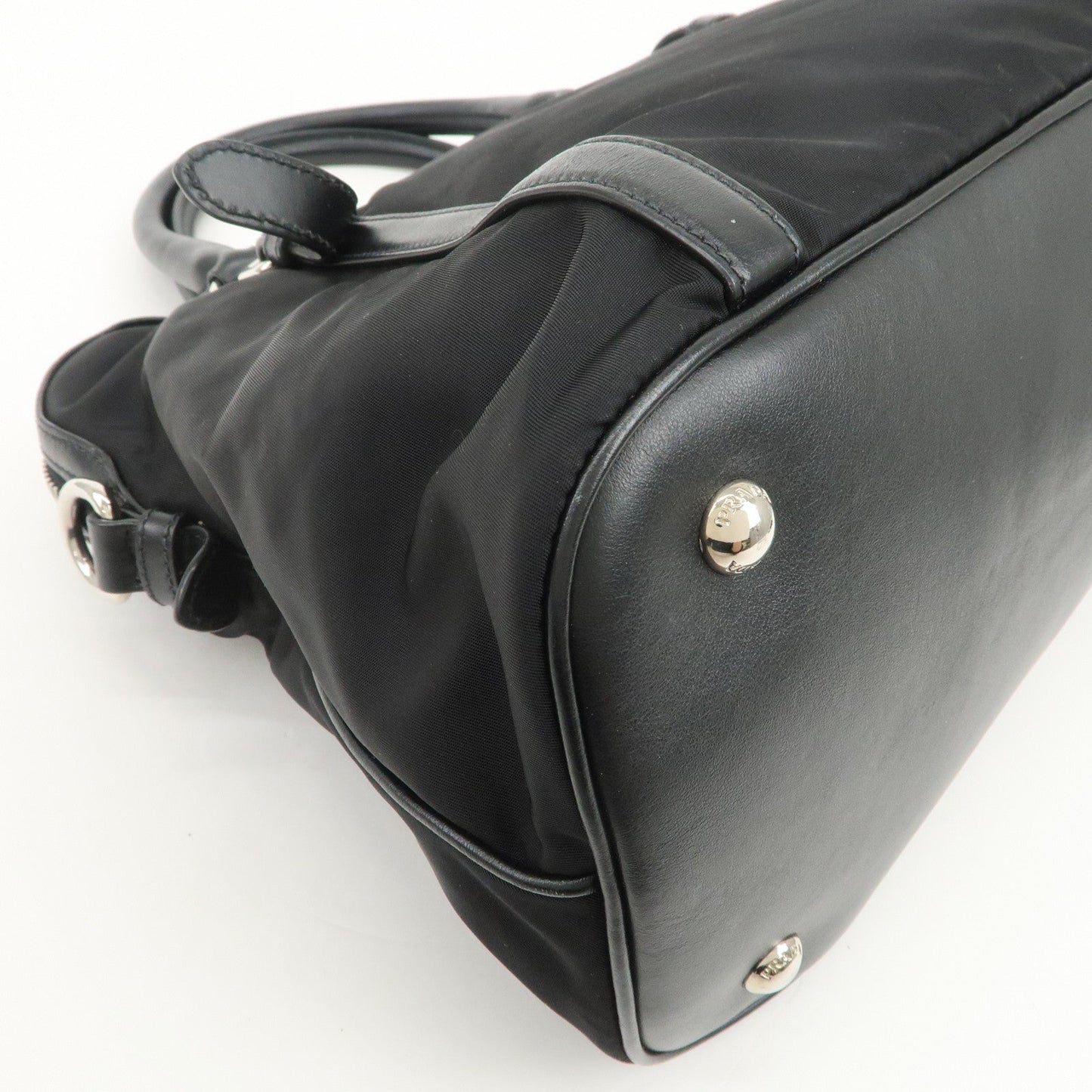 Prada Nylon Leather 2Way Bag Hand Bag Shoulder Bag Black 1BB912【Pre-order】