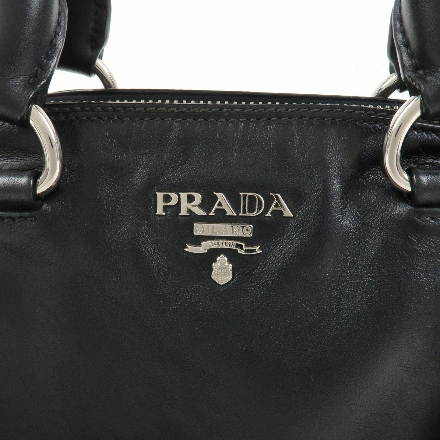 Prada Logo Leather 2WAY Bag Hand Bag Shoulder Bag Black BN2866【Pre-order】