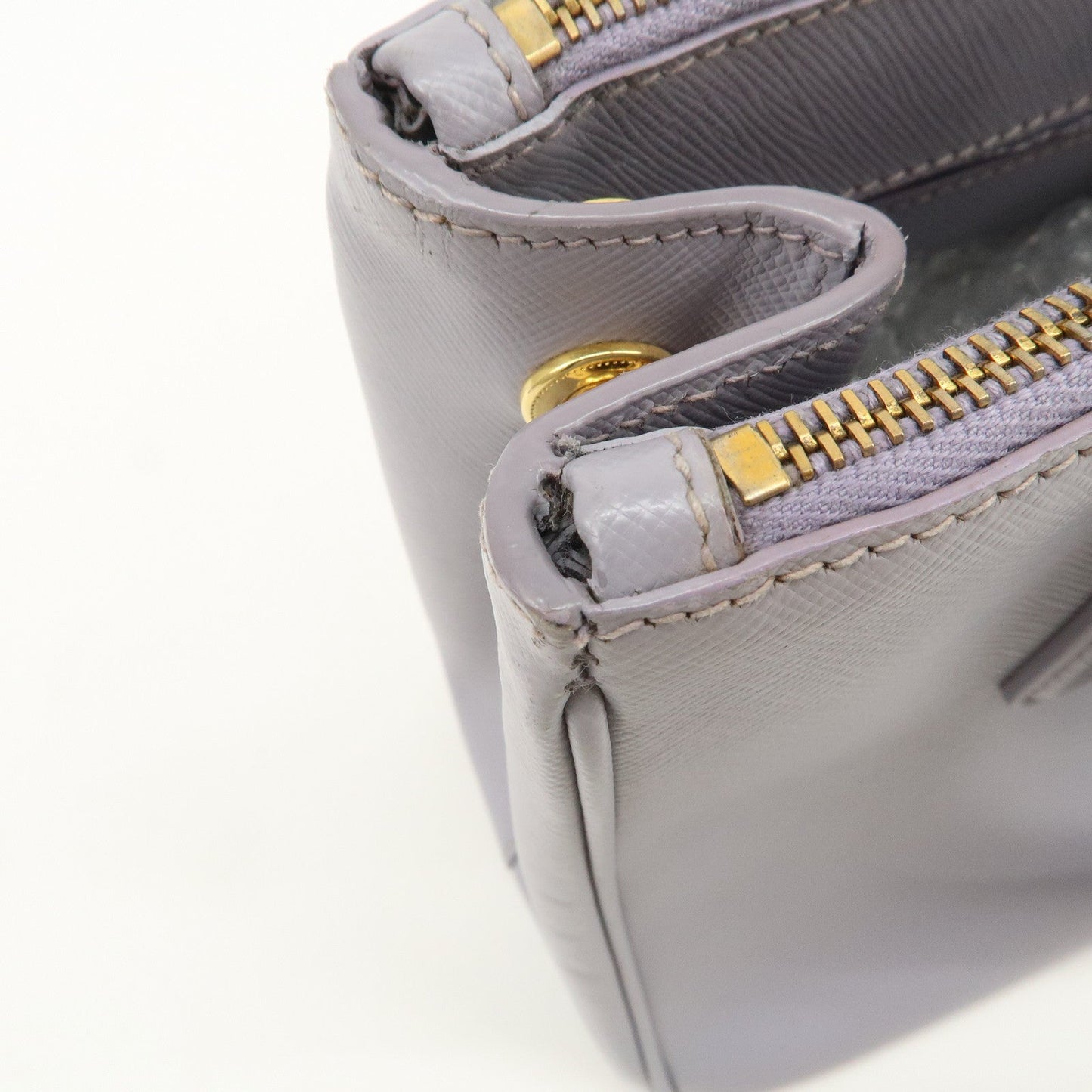 Prada Traingle Logo Galleria 2Way Shoulder Hand Bag Lavender 1BA863【Pre-order】