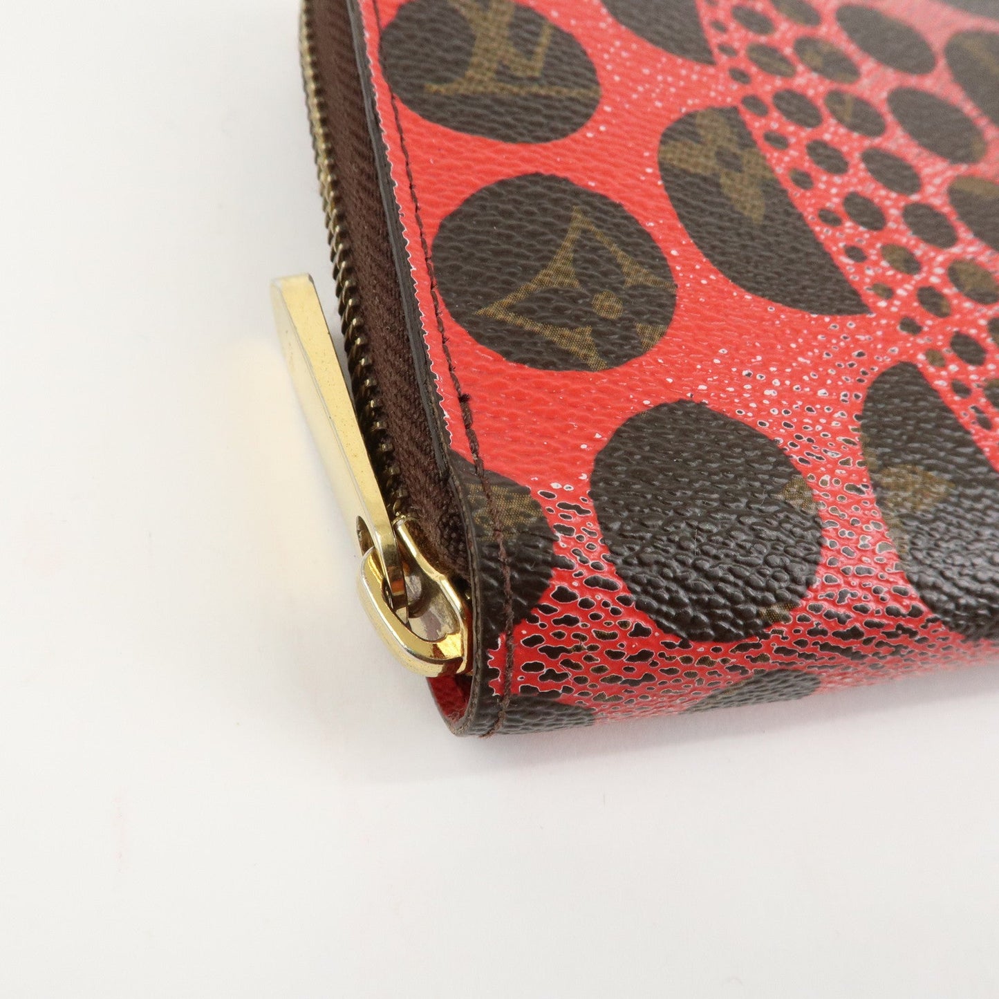 Louis Vuitton Monogram Kusama Pumpkin Dots Zippy Wallet M60450 Used【Pre-order】