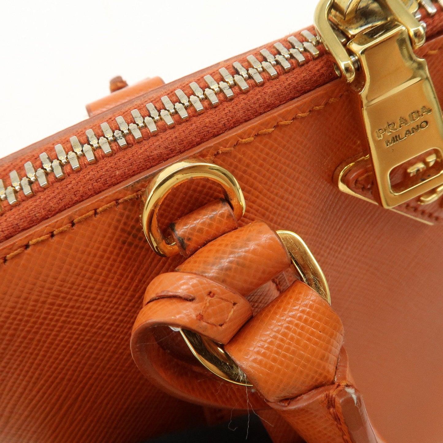 Prada Saffiano Leather Promenade Small 2Way Hand Bag Orange BL0838【Pre-order】