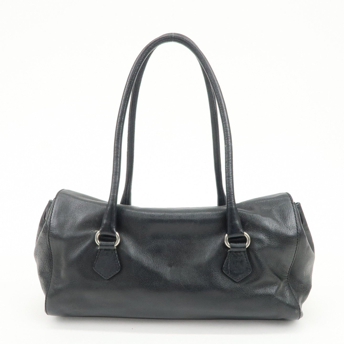 Prada Triangle Logo Leather Shoulder Bag Hand Bag Black【Pre-order】