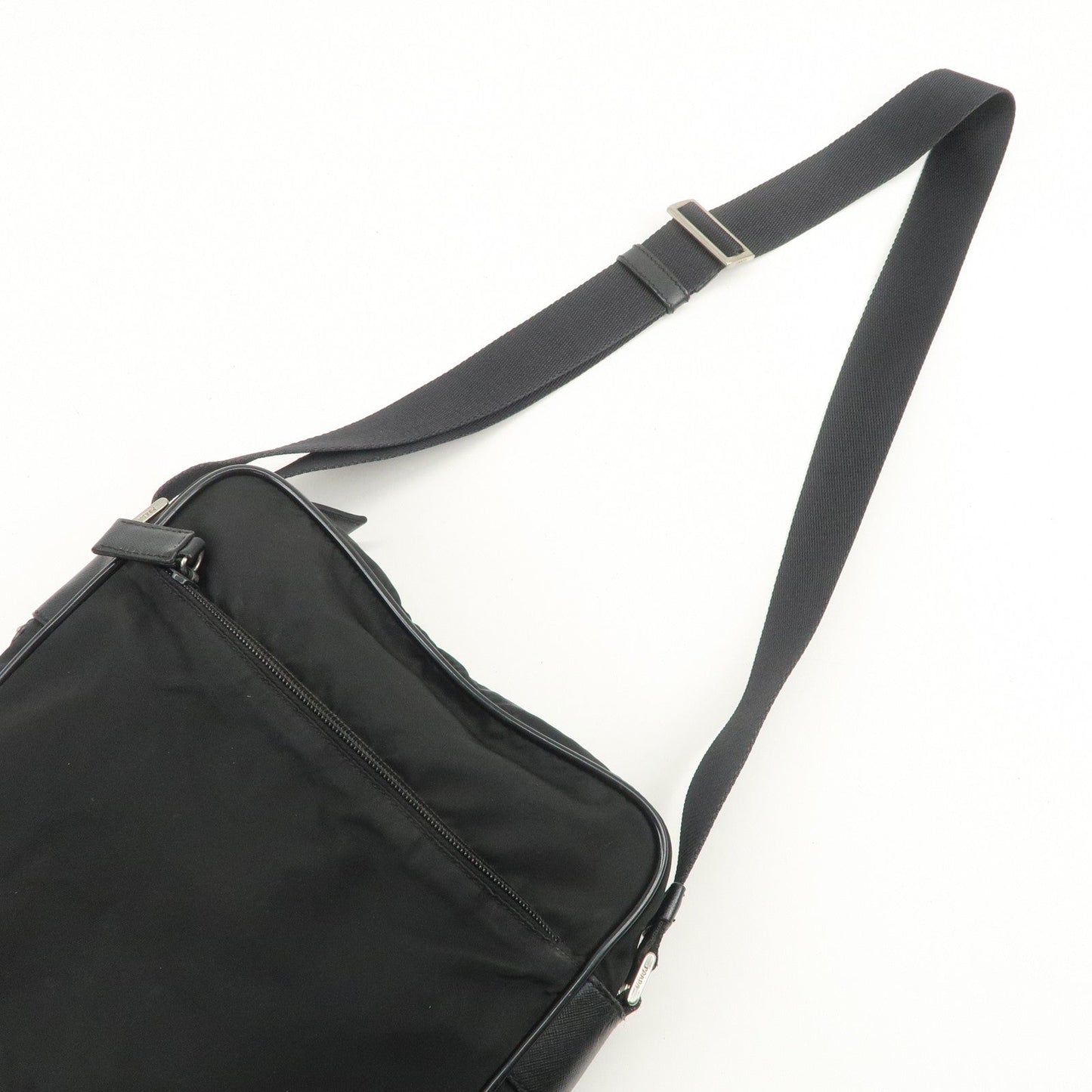 Prada Logo Nylon Leather Shoulder Bag Crossbody Bag Black BT0421【Pre-order】