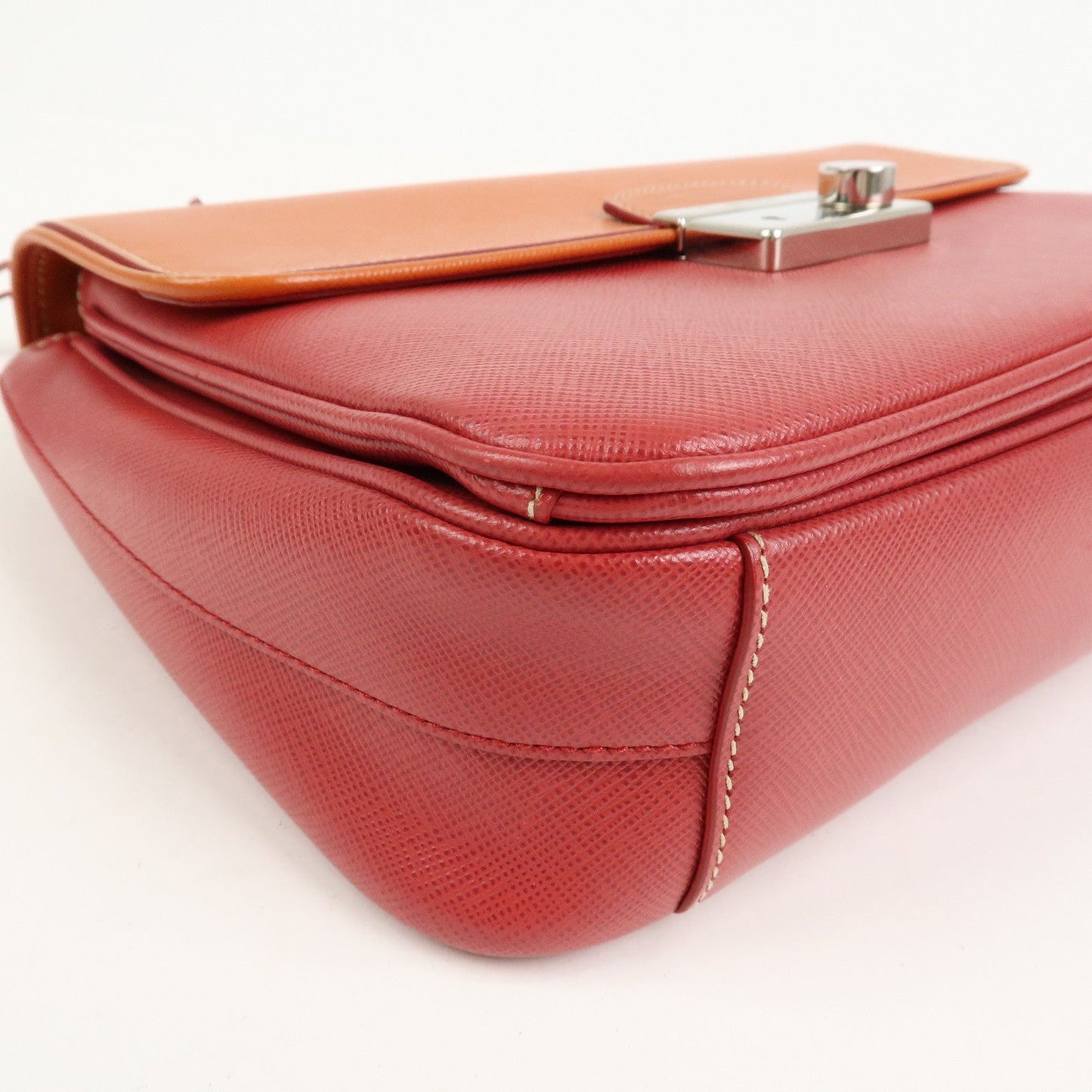 Prada Saffiano Leather 2 Way Bag Tote Bag Shoulder Bag Orange Red【Pre-order】