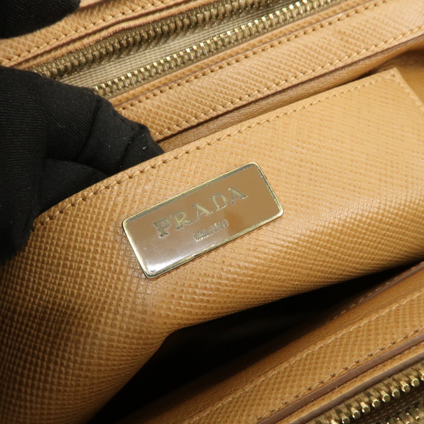 Prada Leather 2Way Bag Hand Bag Shoulder Bag Light Brown BN2572【Pre-order】