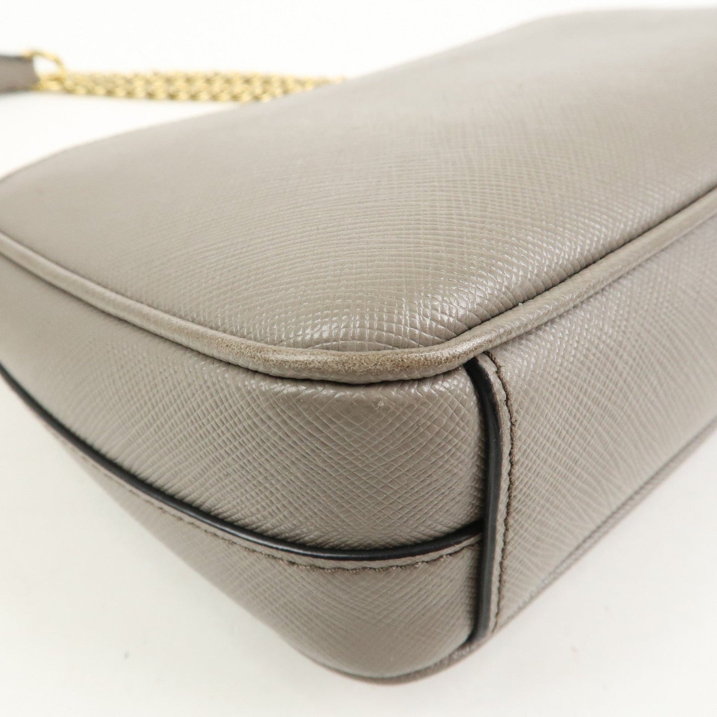 Prada Saffiano Leather Chain Shoulder Crossbody Bag Gray 1BD193【Pre-order】