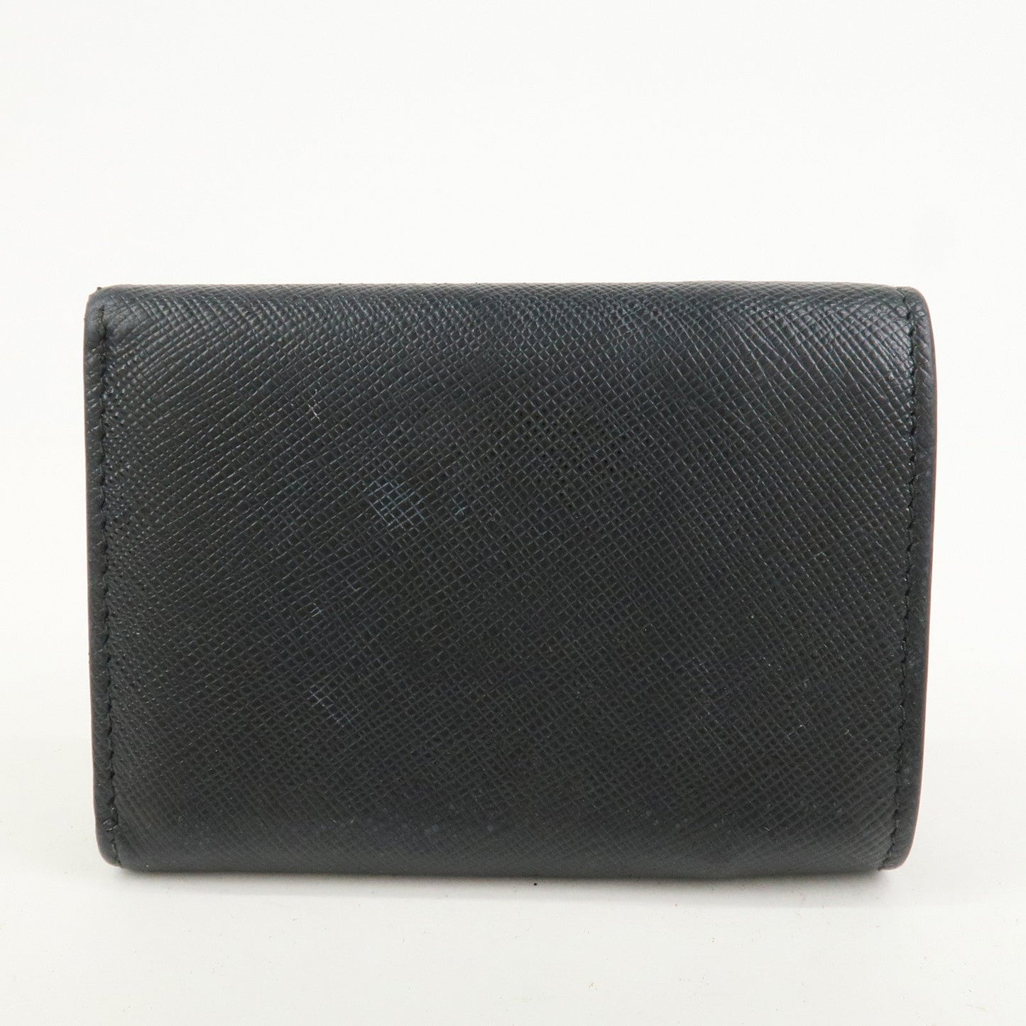 Prada Triangle Logo Saffiano Leather Tri-fold Wallet Black 1MH021【Pre-order】