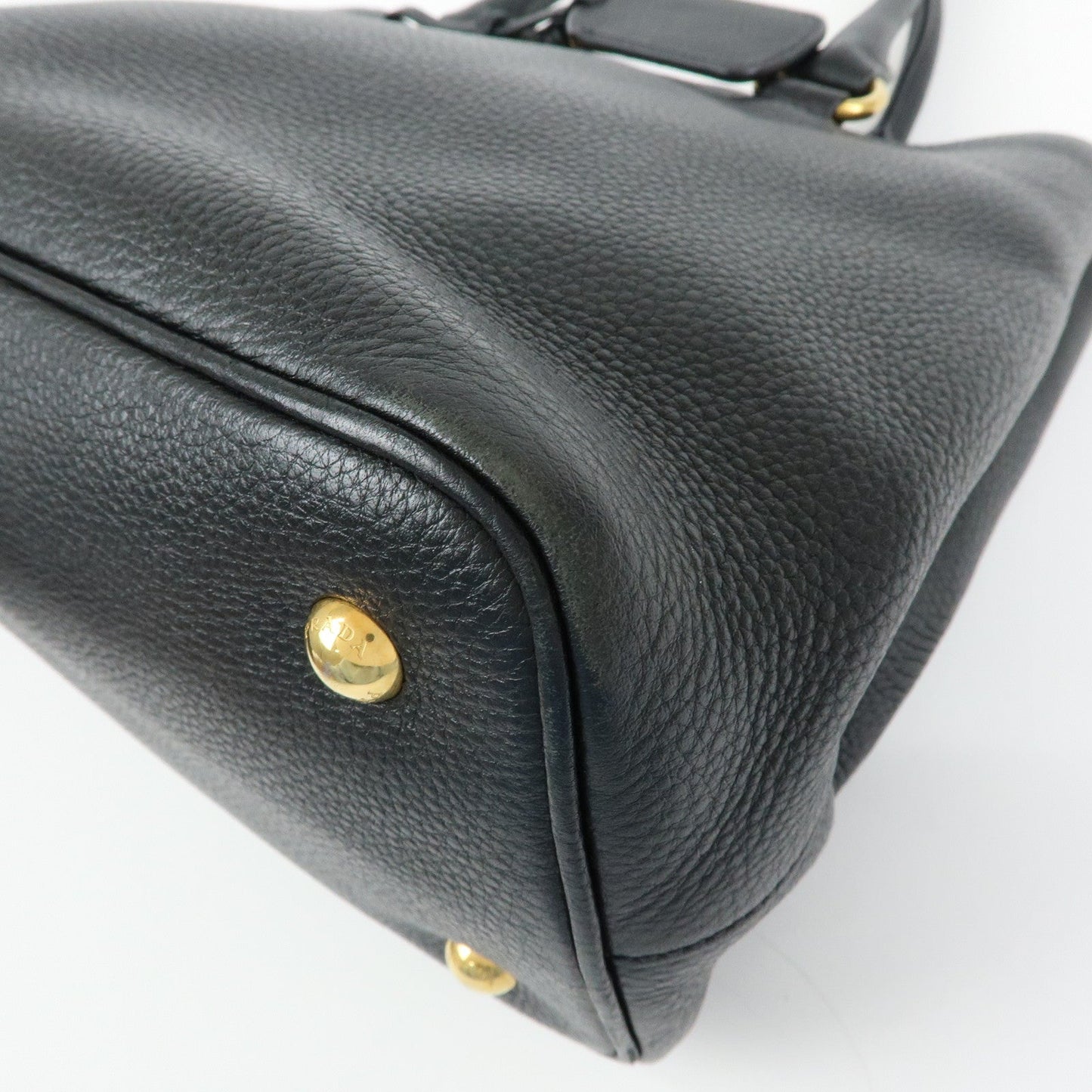 Prada Logo Calf Leather Tote Bag Hand Bag Black【Pre-order】