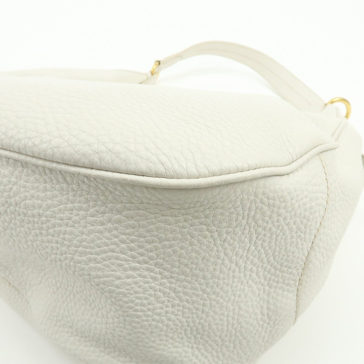 Prada Logo Calf Leather Shoulder Bag Hand Bag White BR4311【Pre-order】