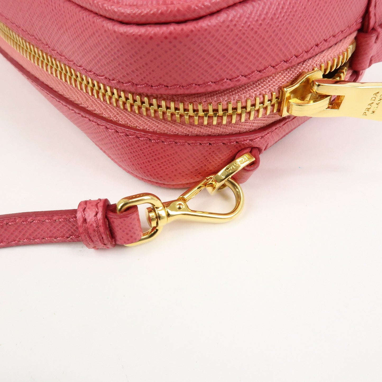 Prada Saffiano Leather Ribbon Mini Camera Shoulder Bag Pink 1N1674【Pre-order】