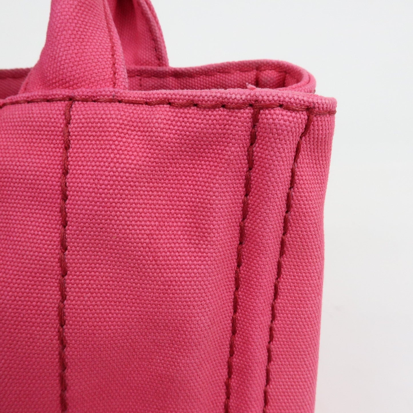 Prada Triangle Logo Canapa Mini 2Way Hand Shoulder Bag Pink B2439G【Pre-order】