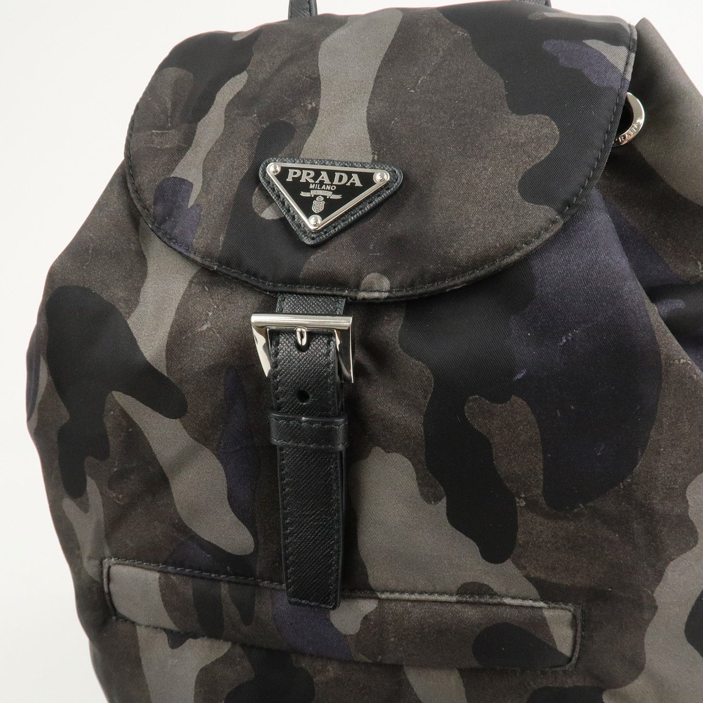 Prada Triangle Logo Nylon Camouflage Backpack Ruck Sack BZ0032【Pre-order】