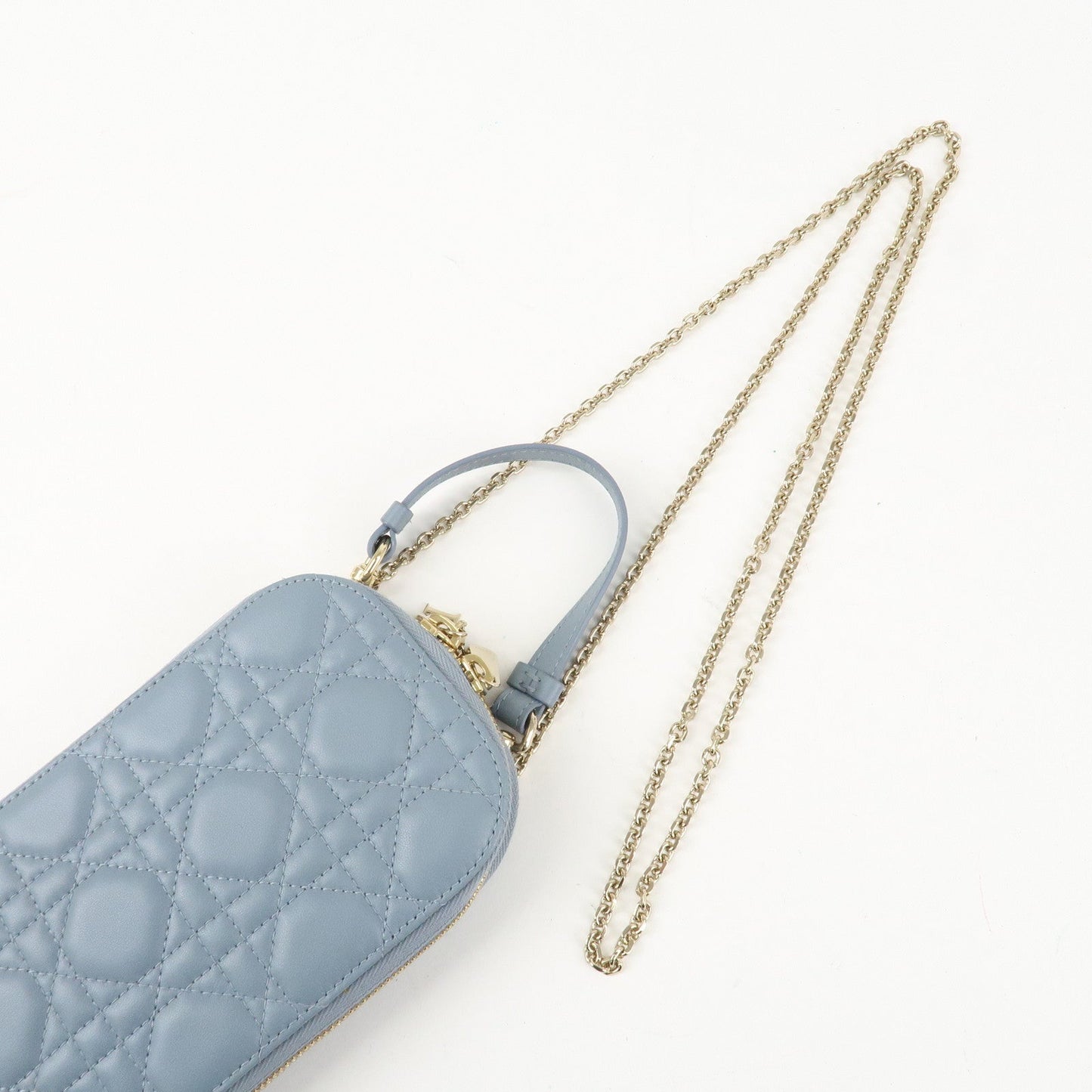 Christian Dior Lady Dior Call'in Dior Cannage Lamb Skin Phone Holder【Pre-order】