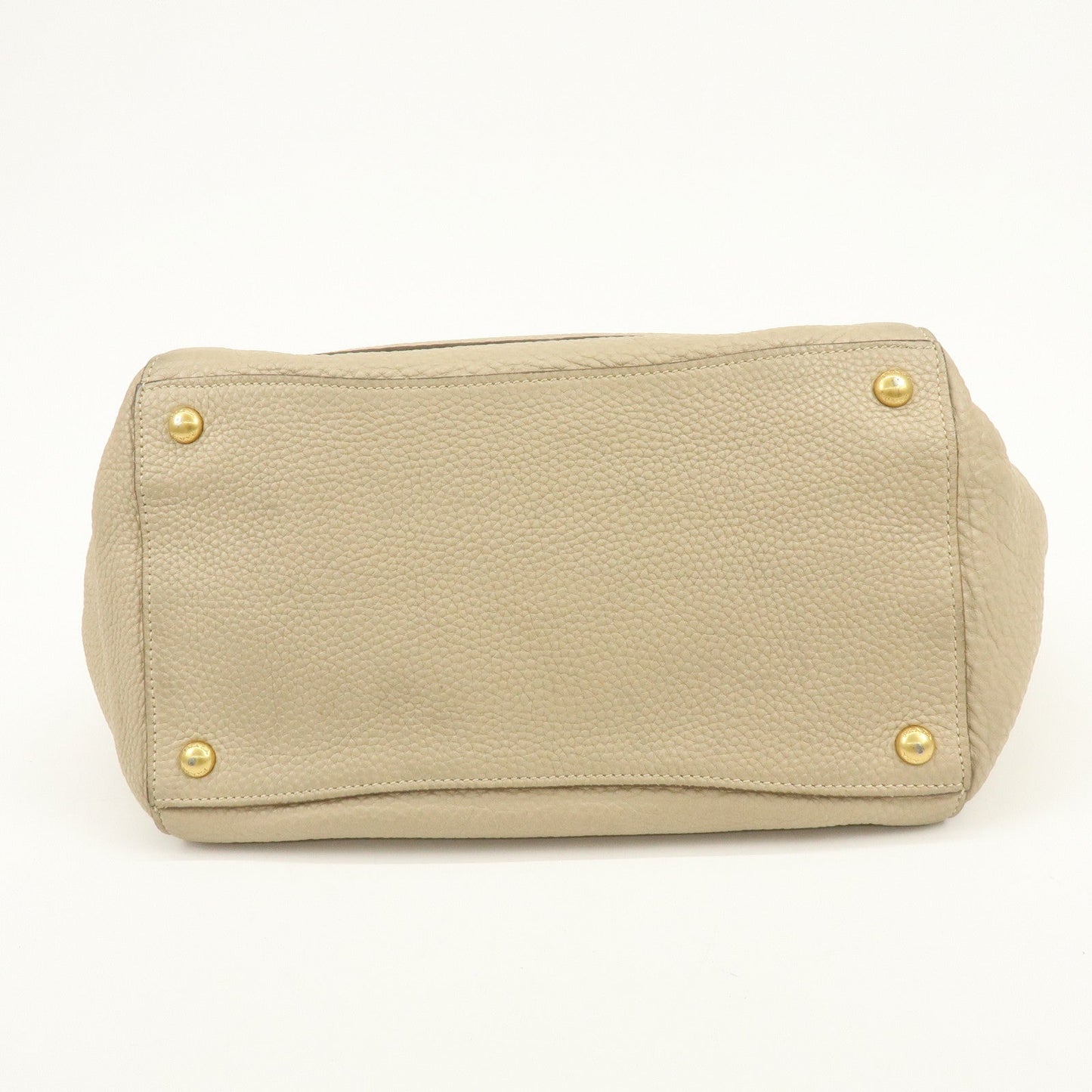 Prada Triangle Logo Leather 2Way Hand Shoulder Bag Beige BN2795【Pre-order】