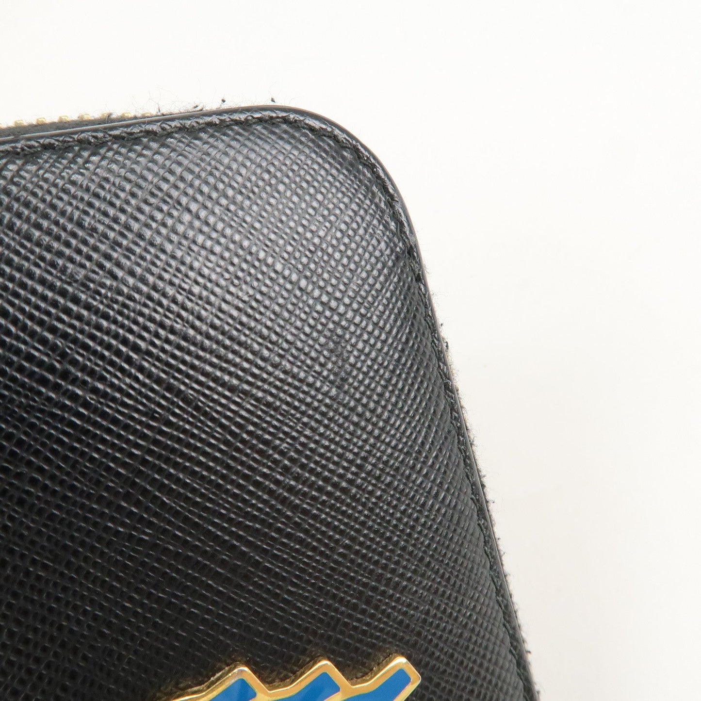 Prada Logo Saffiano Leather Zippy Long Wallet Black 1ML506【Pre-order】