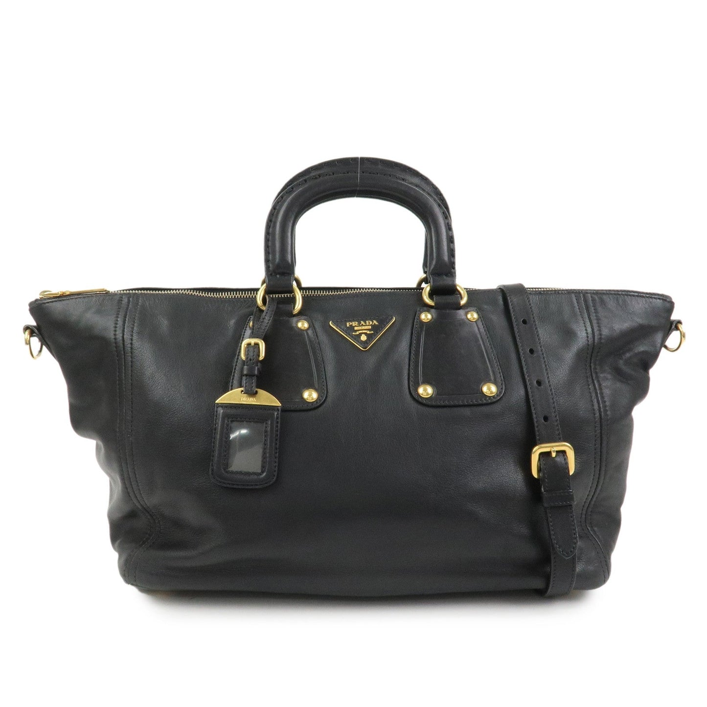 Prada Triangle Logo Leather 2 Way Bag Hand Bag Shoulder Bag BL0685【Pre-order】