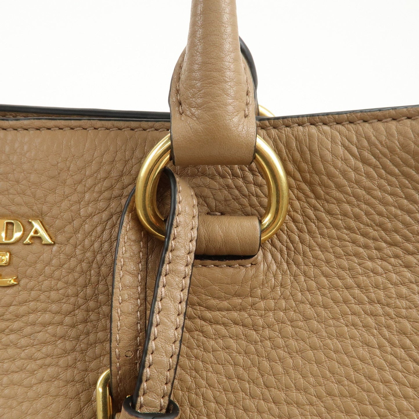 Prada Logo Leather 2Way Bag Tote Bag Shoulder Bag Brown 1BG865【Pre-order】