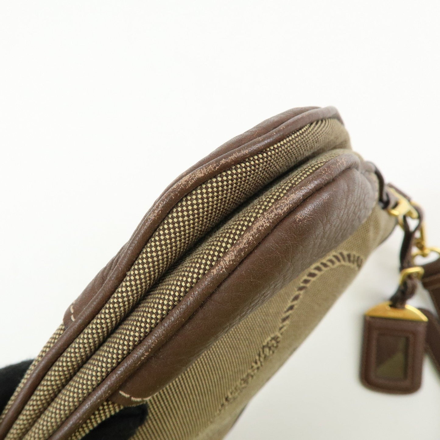 Prada Logo Jacguard Leather Shoulder Bag Crossbody Bag Brown 1BT867【Pre-order】