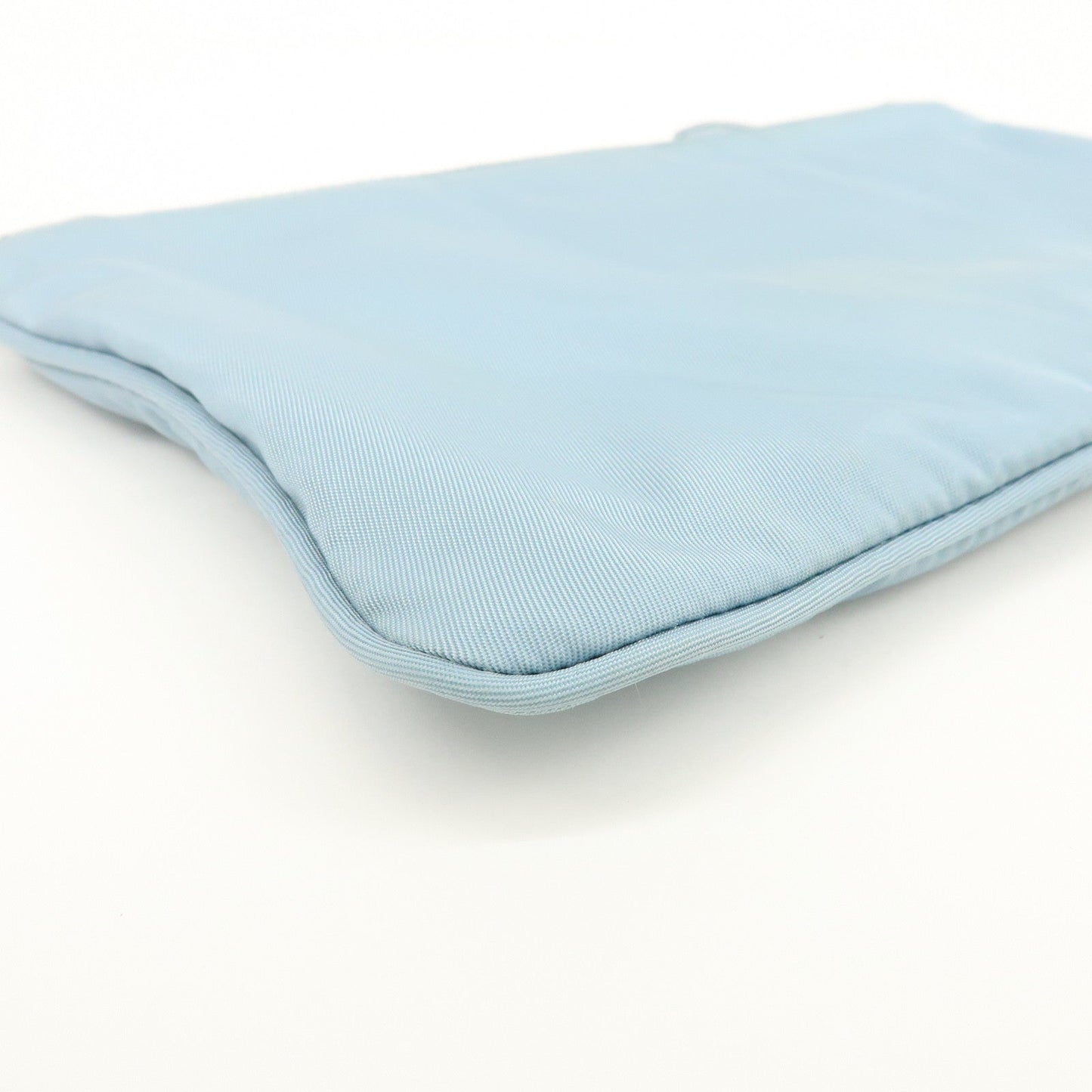 Prada Triangle Logo TESSUTO IMPUNTU Nylon Pouch Light Blue 1NH545【Pre-order】