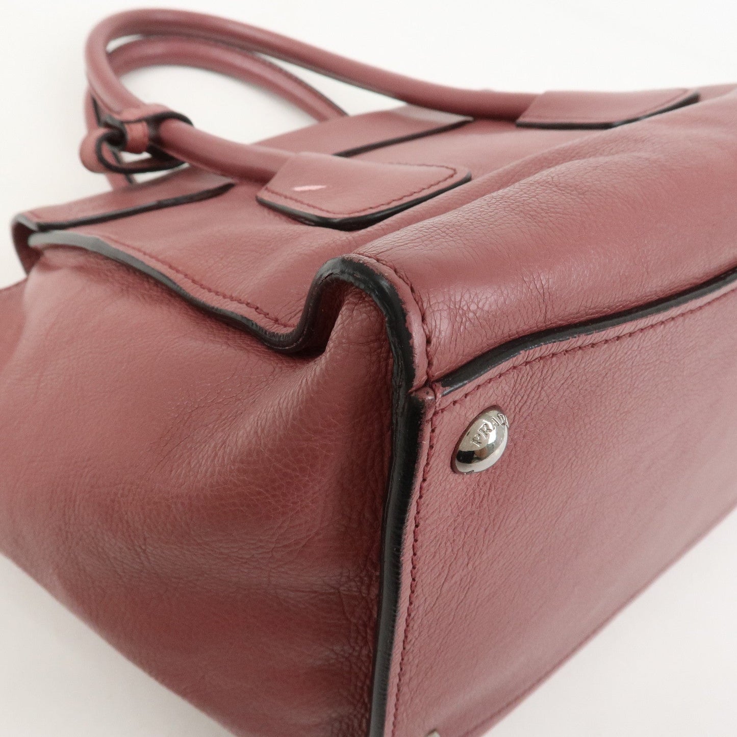 Prada Logo Leather 2Way Bag Hand Bag Shoulder Bag Pink BN2665【Pre-order】