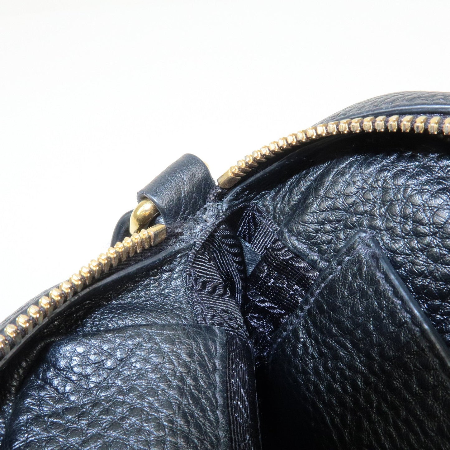 Pradq Logo Leather Shoulder Bag Black 1BD163【Pre-order】