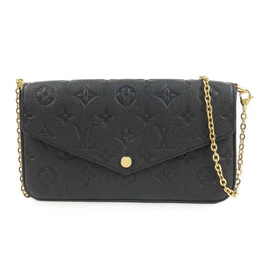 Louis Vuitton Monogram Empreinte Pochette Fﾃｩlicie Noir Black M82477【Pre-order】
