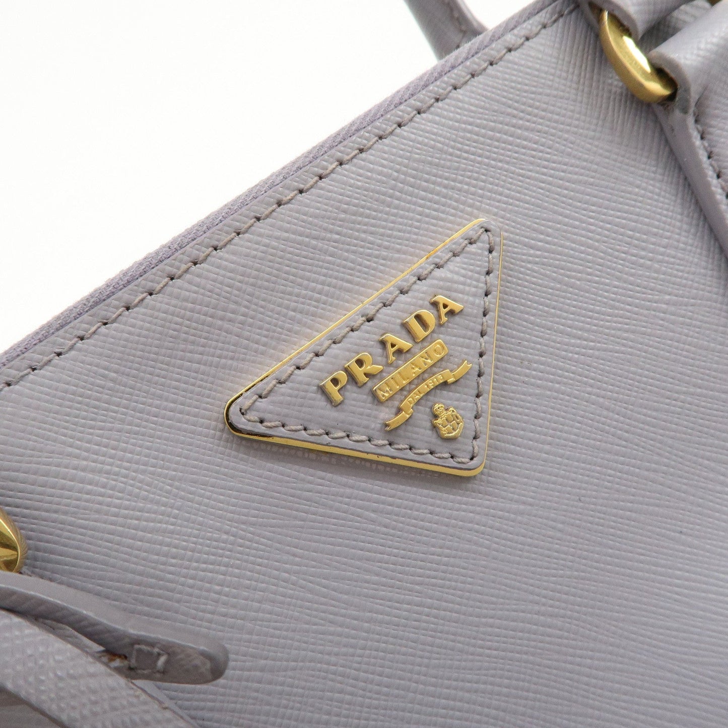 Prada Traingle Logo Galleria 2Way Shoulder Hand Bag Lavender 1BA863【Pre-order】