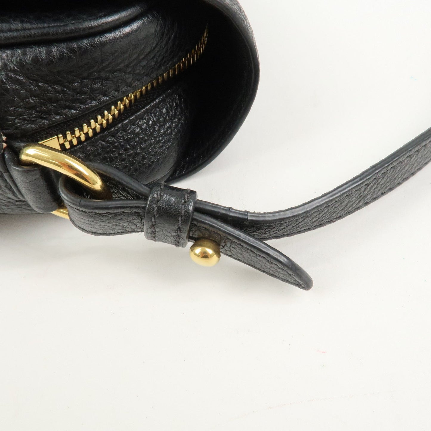 Pradq Logo Leather Shoulder Bag Black 1BD163【Pre-order】