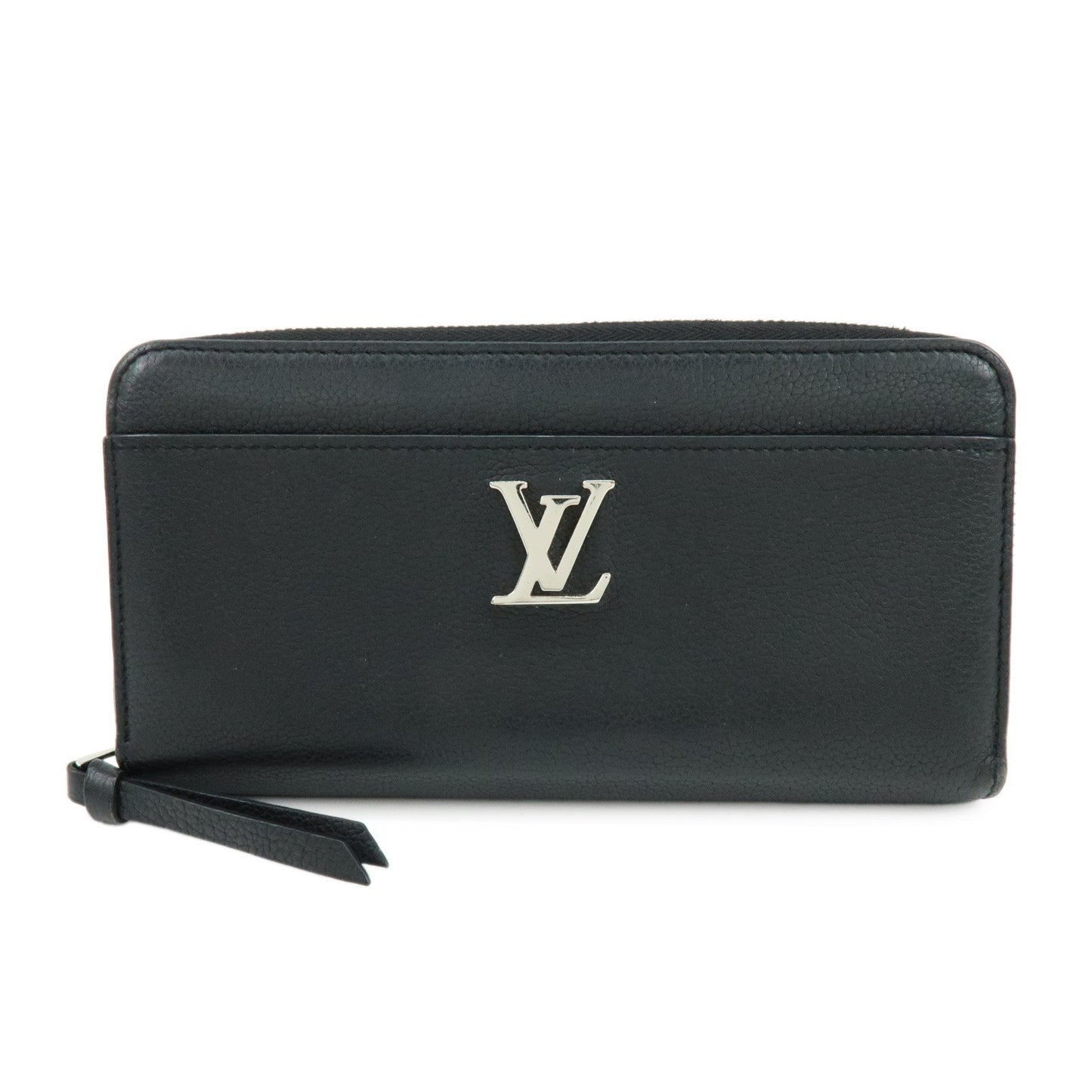 Louis Vuitton Leather Lockme Round Zippy Long Wallet Noir M62622【Pre-order】