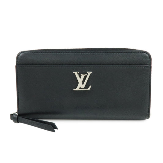 Louis Vuitton Leather Lockme Round Zippy Long Wallet Noir M62622【Pre-order】