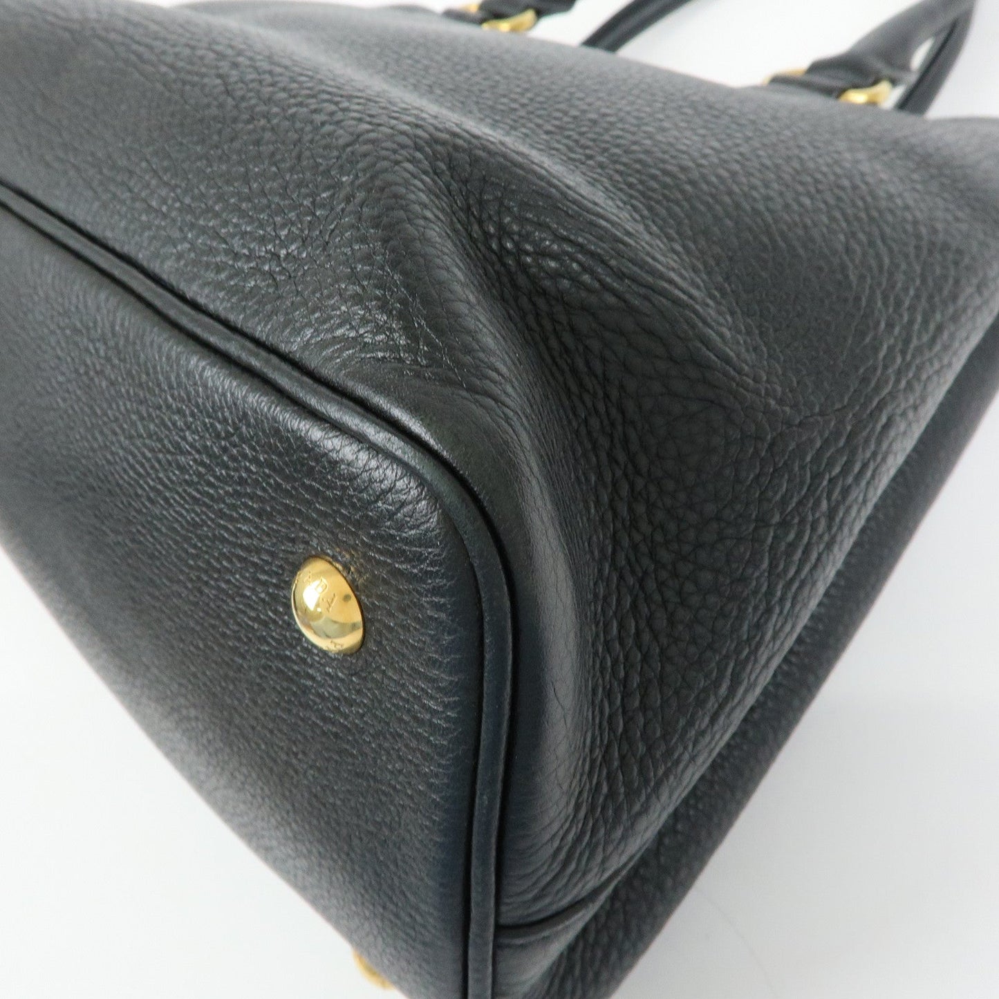 Prada Logo Calf Leather Tote Bag Hand Bag Black【Pre-order】