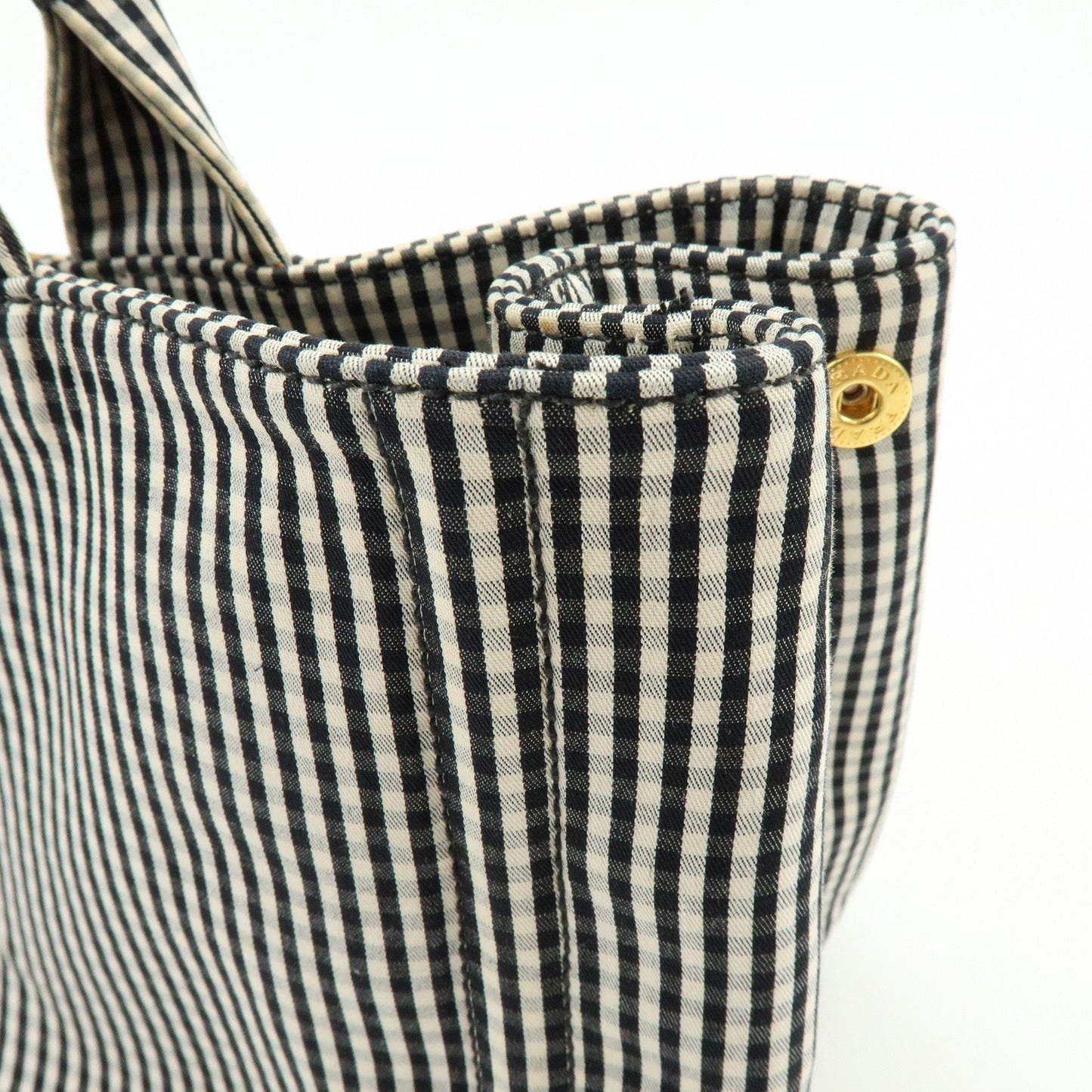 Prada Canapa Canvas 2Way Bag Hand Bag Shoulder Bag Black Ivory【Pre-order】