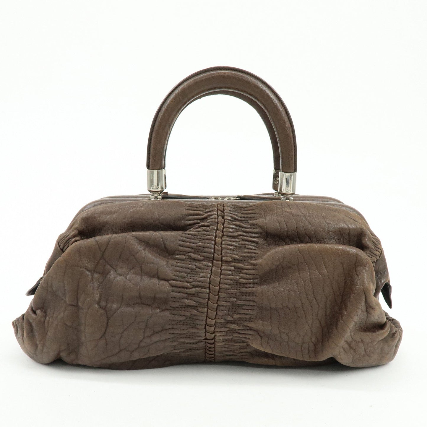 Christian Dior Embossed Gathered Leather Boston Bag Hand Bag【Pre-order】