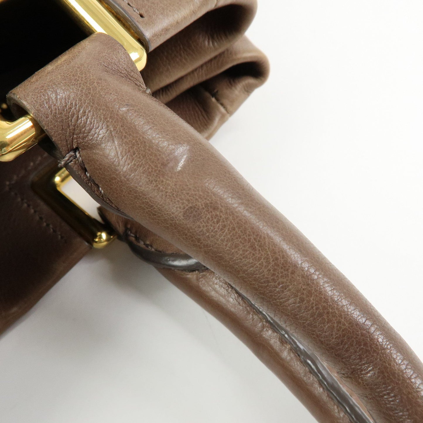 Prada Calf Leather 2Way Bag Shoulder Bag Ribbon Brown BN2245【Pre-order】