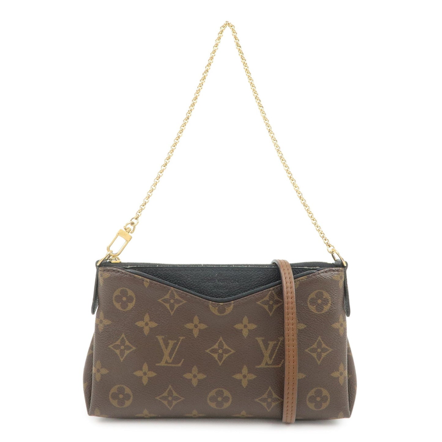 Louis Vuitton Monogram Pallas Clutch 2Way Shoulder Bag Noir M41639【Pre-order】