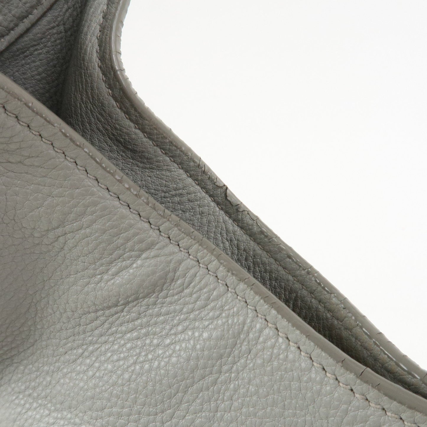 Prada Logo Leather Shoulder Bag Hand Bag Gray 1BC013【Pre-order】