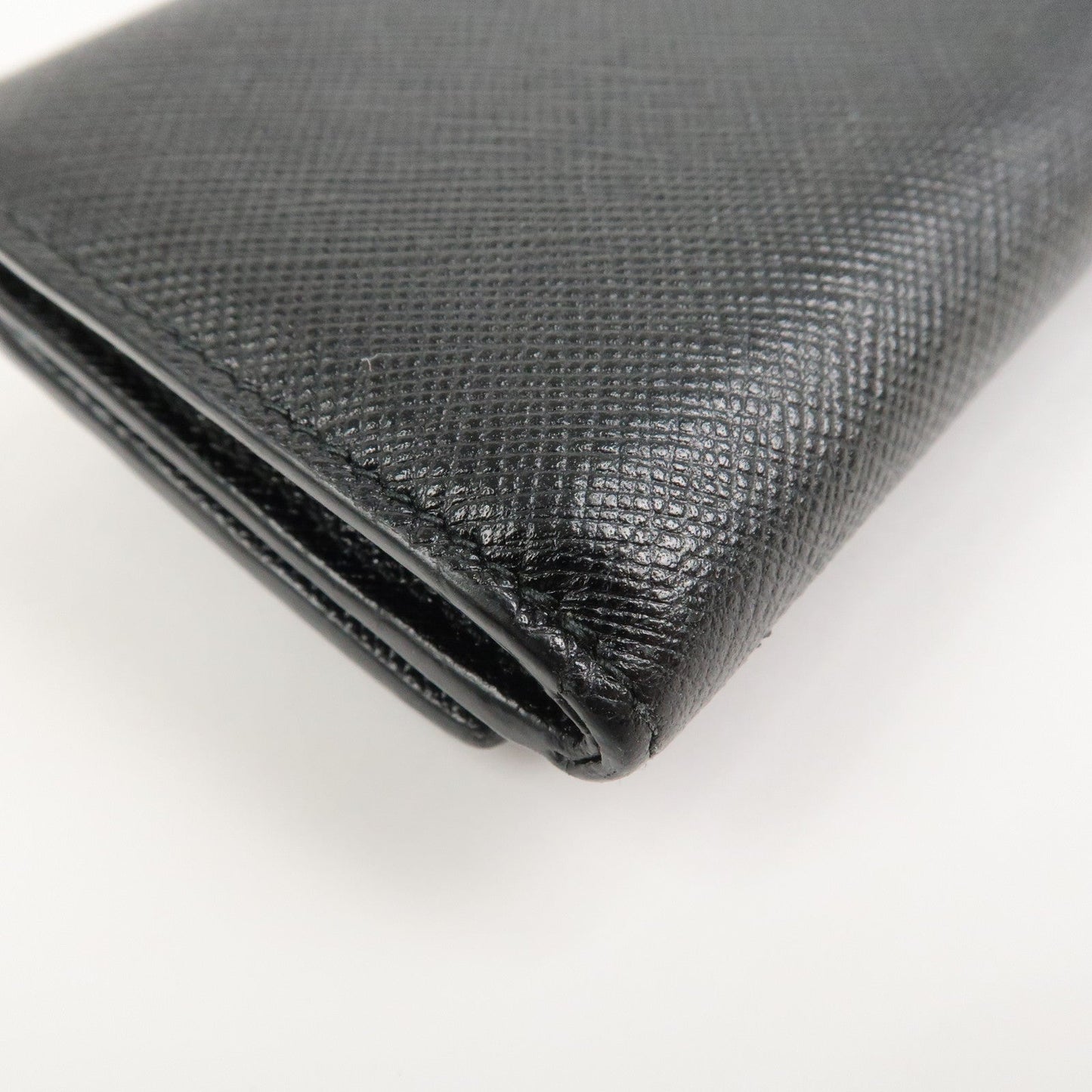 Prada Logo Saffiano Metal Tri-fold Small Wallet Black 1MH021【Pre-order】