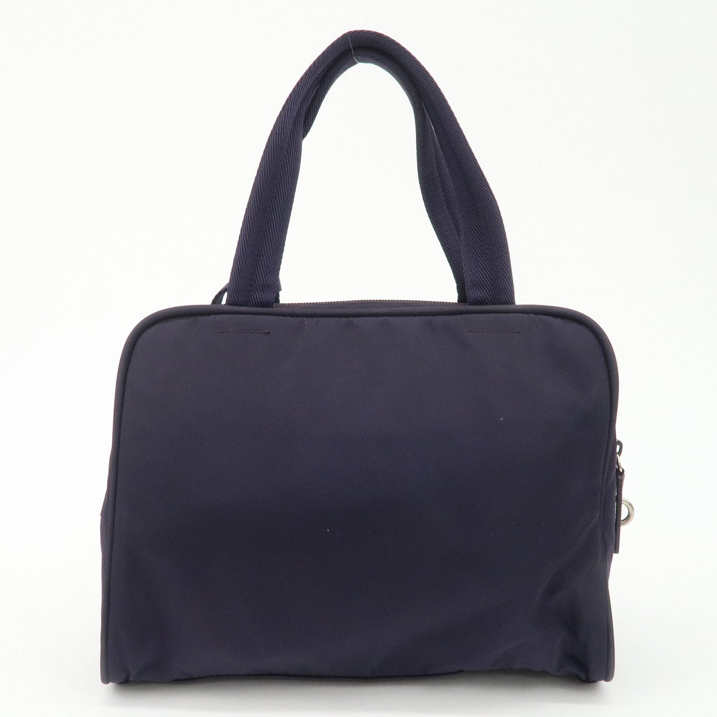 Prada Triangle Logo Leather Nylon Hand Bag Purple B8495【Pre-order】