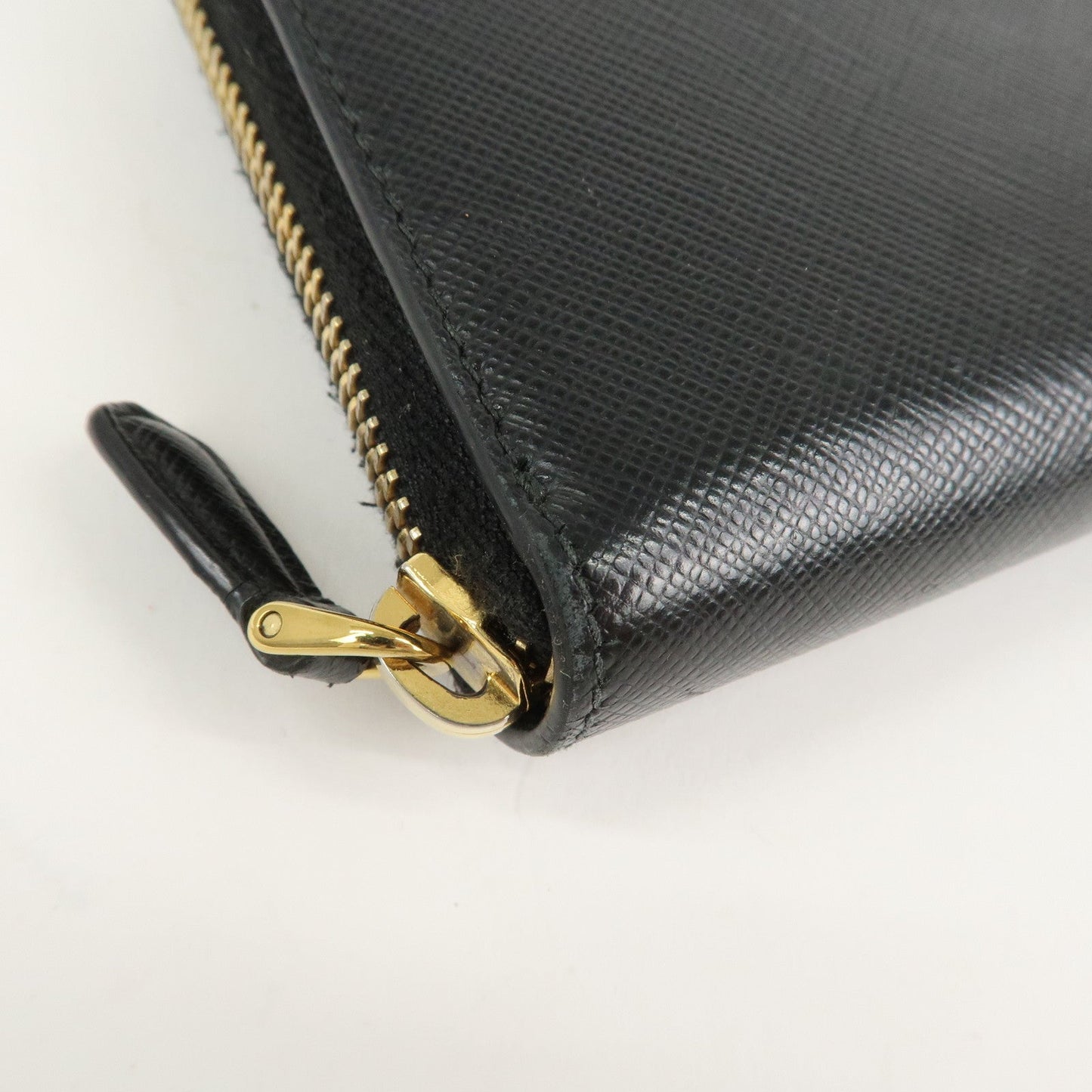 Prada Logo Saffiano Leather Zippy Long Wallet Black 1ML506【Pre-order】