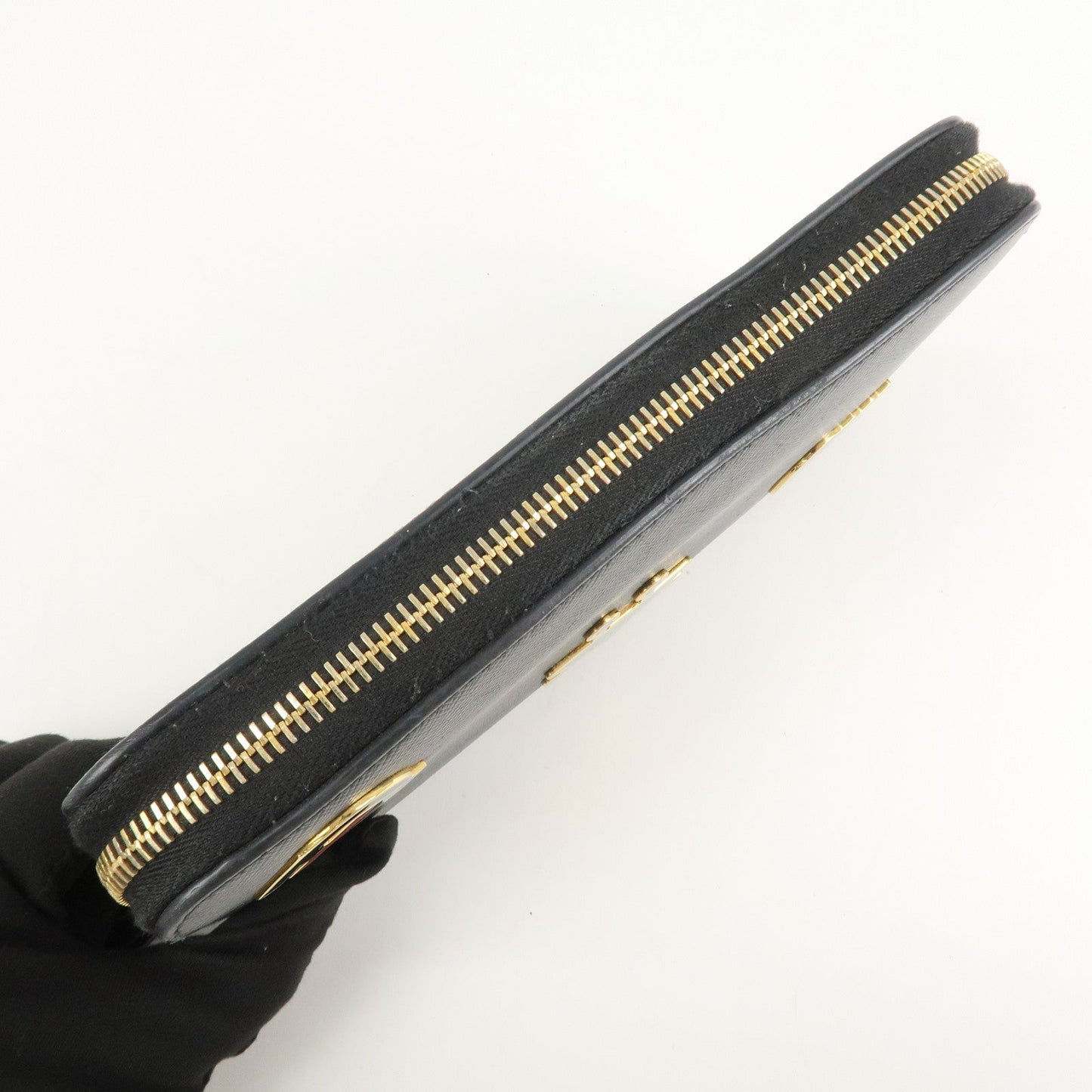 Prada Logo Saffiano Leather Zippy Long Wallet Black 1ML506【Pre-order】
