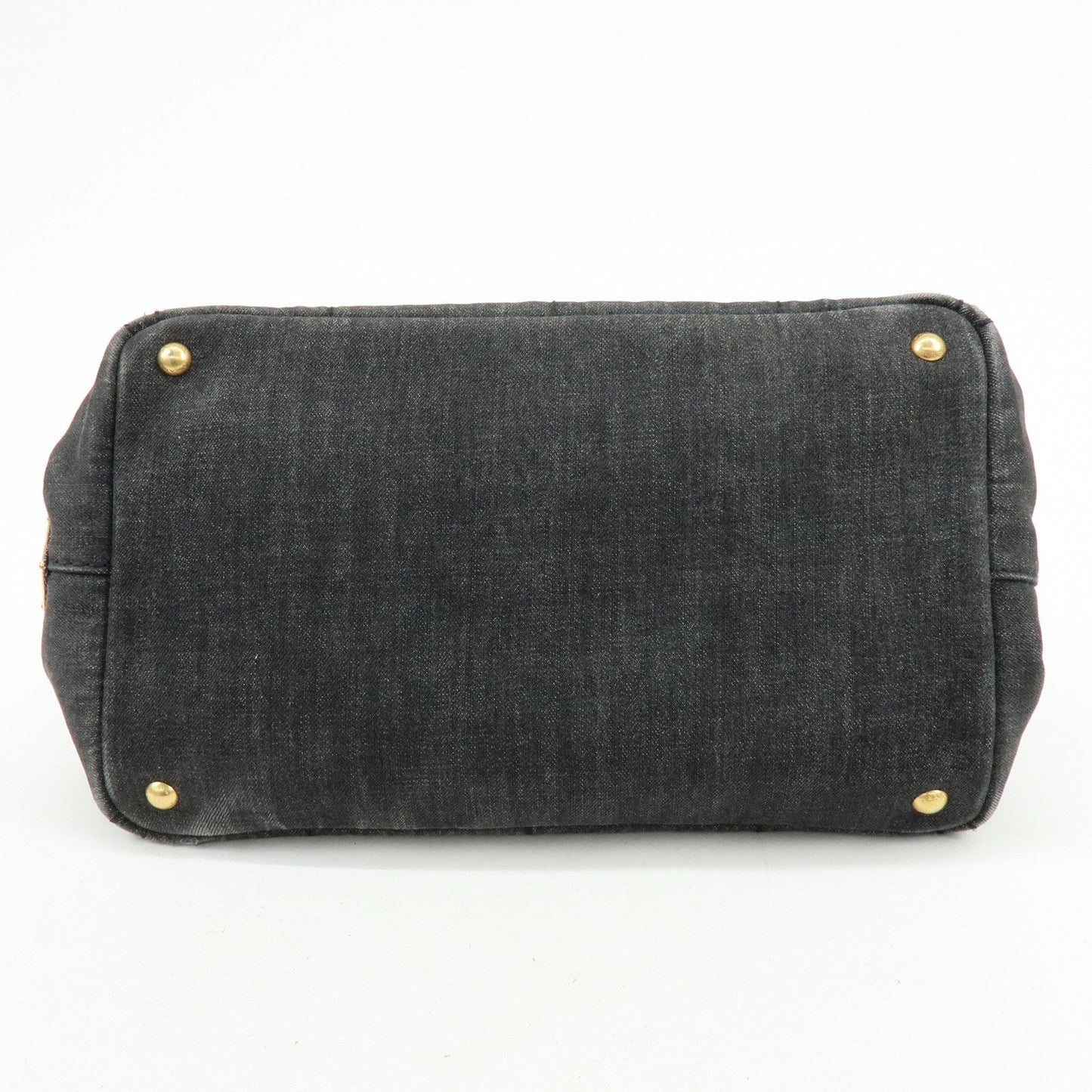 Prada Canapa Denim Tote Bag Hand Bag Black 1BG642【Pre-order】
