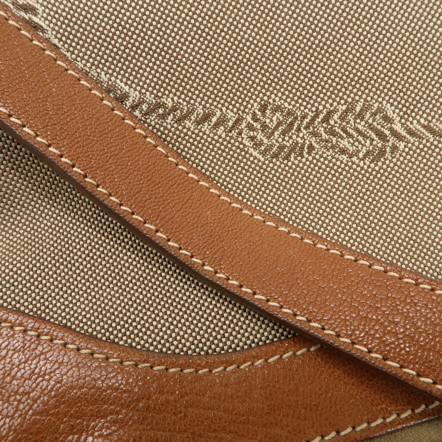 Prada Logo Jacquard Leather Shoulder Bag Crossbody Bag Beige Brown【Pre-order】