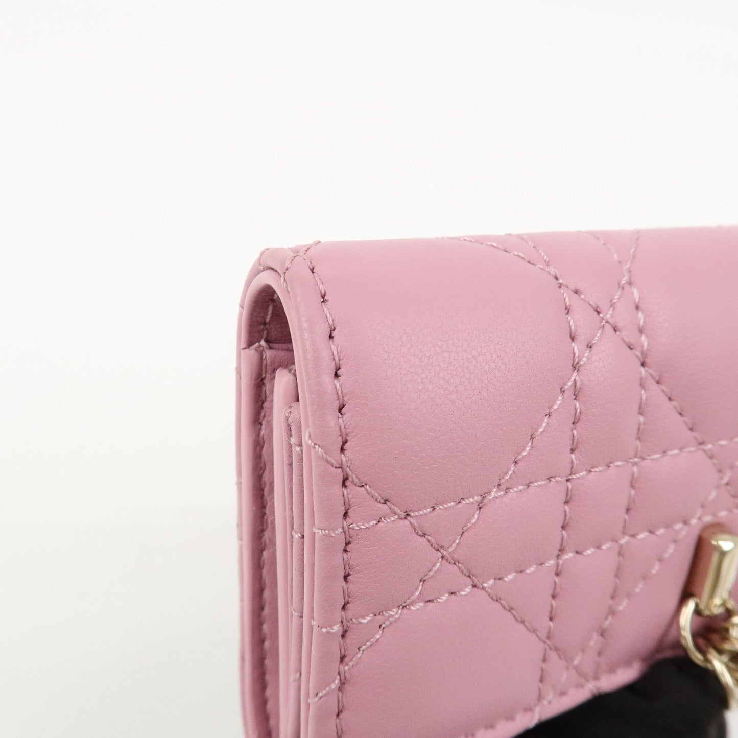 Christian Dior Cannage Logo Leather Bi-fold Compact Wallet【Pre-order】