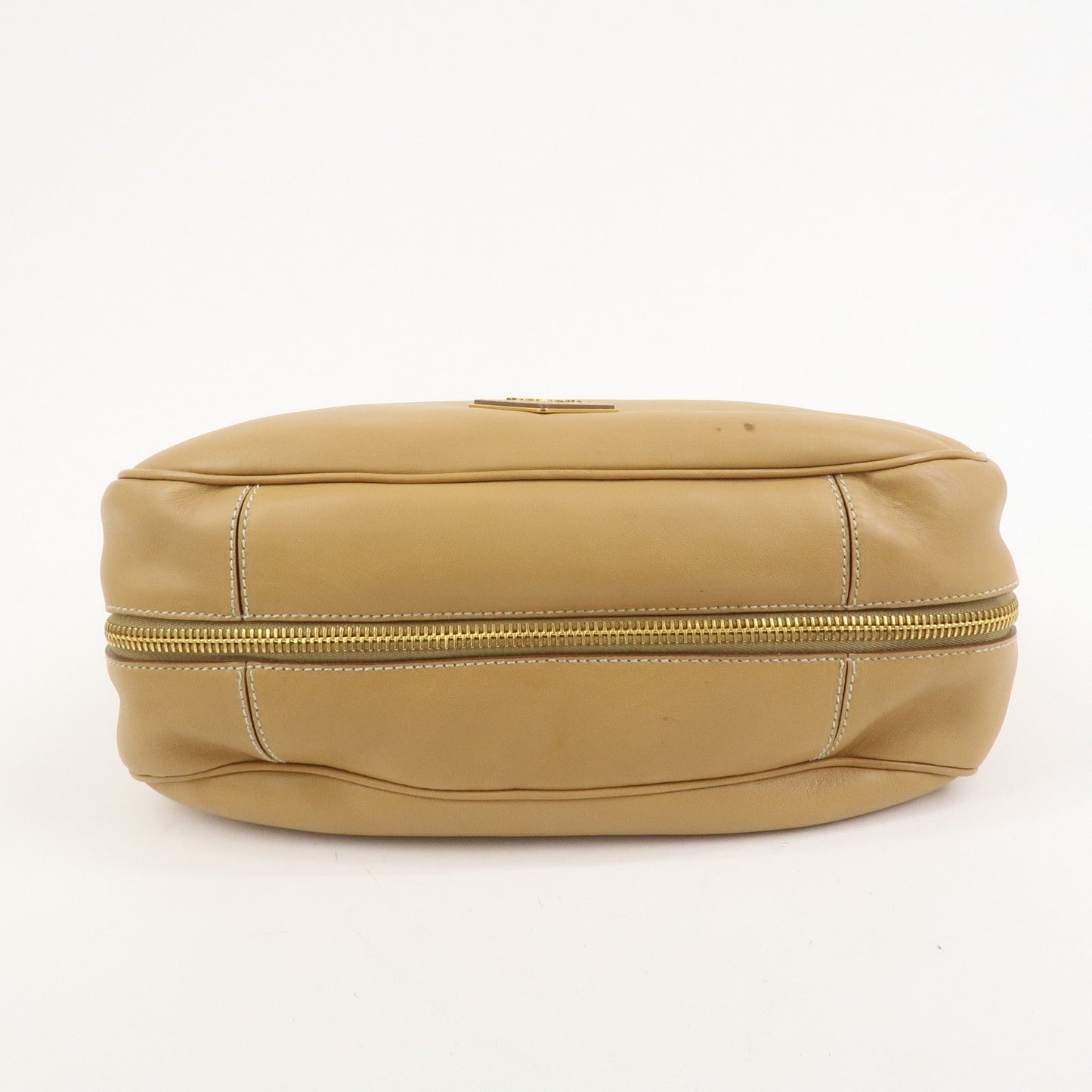 Prada Triangle Logo Leather Shoulder Bag Hand Bag Camel【Pre-order】