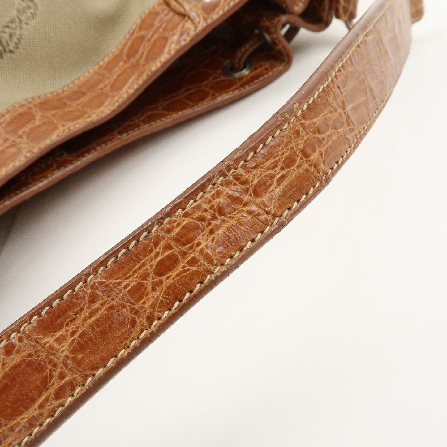 Prada Logo Jacquard Canvas Embossed Leather Shoulder Bag【Pre-order】