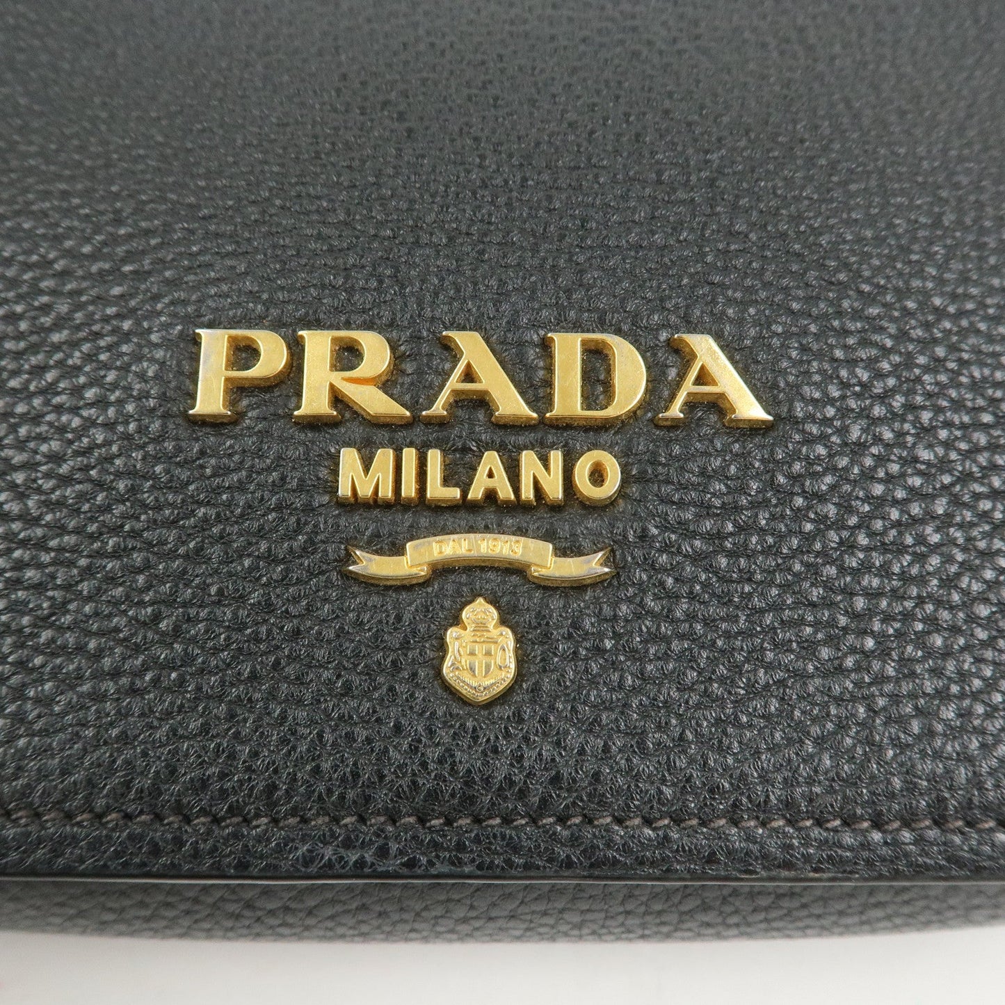 Pradq Logo Leather Shoulder Bag Black 1BD163【Pre-order】