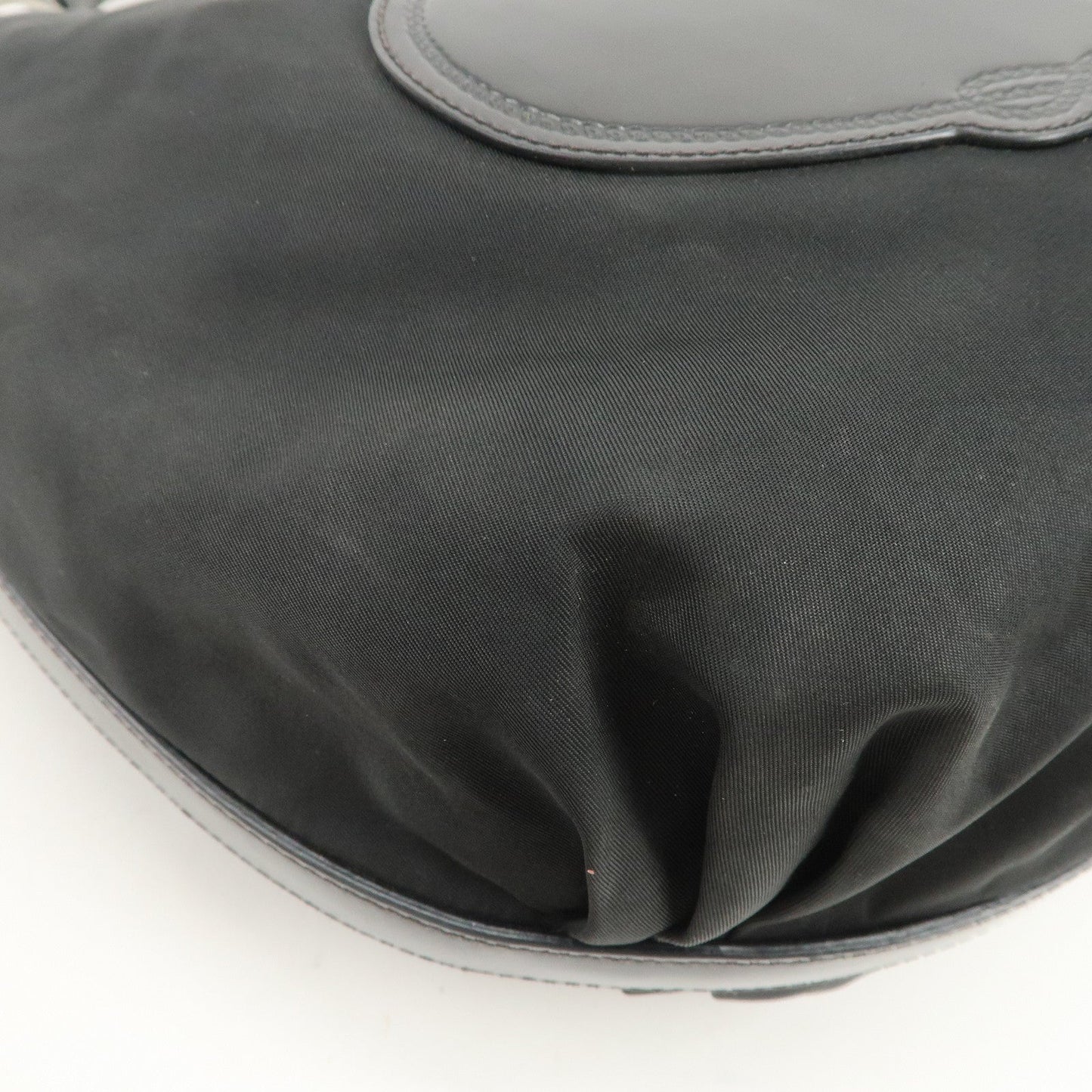 Prada Logo Nylon Leather Shoulder Bag Hand Bag Black BR3287【Pre-order】