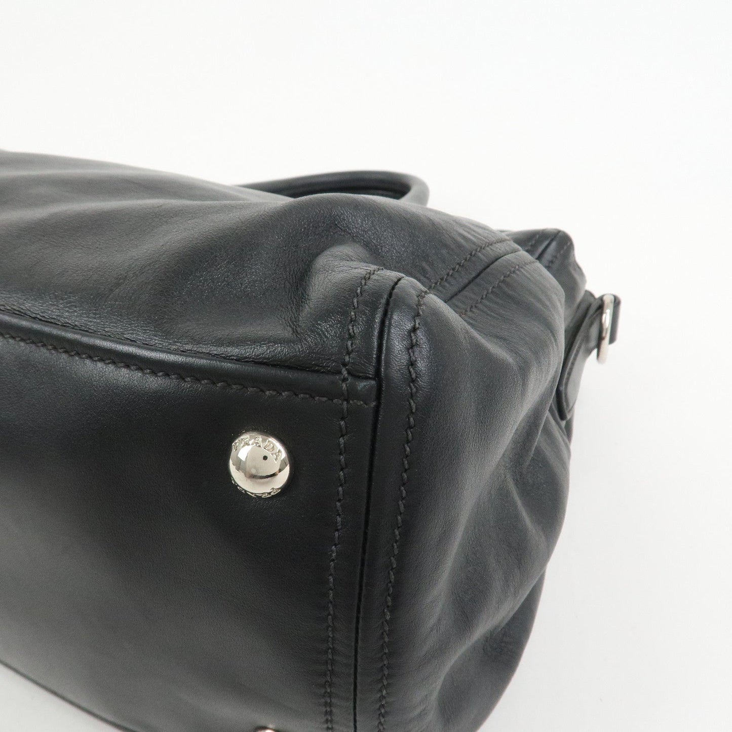 Prada Logo Leather 2WAY Bag Hand Bag Shoulder Bag Black BN2866【Pre-order】
