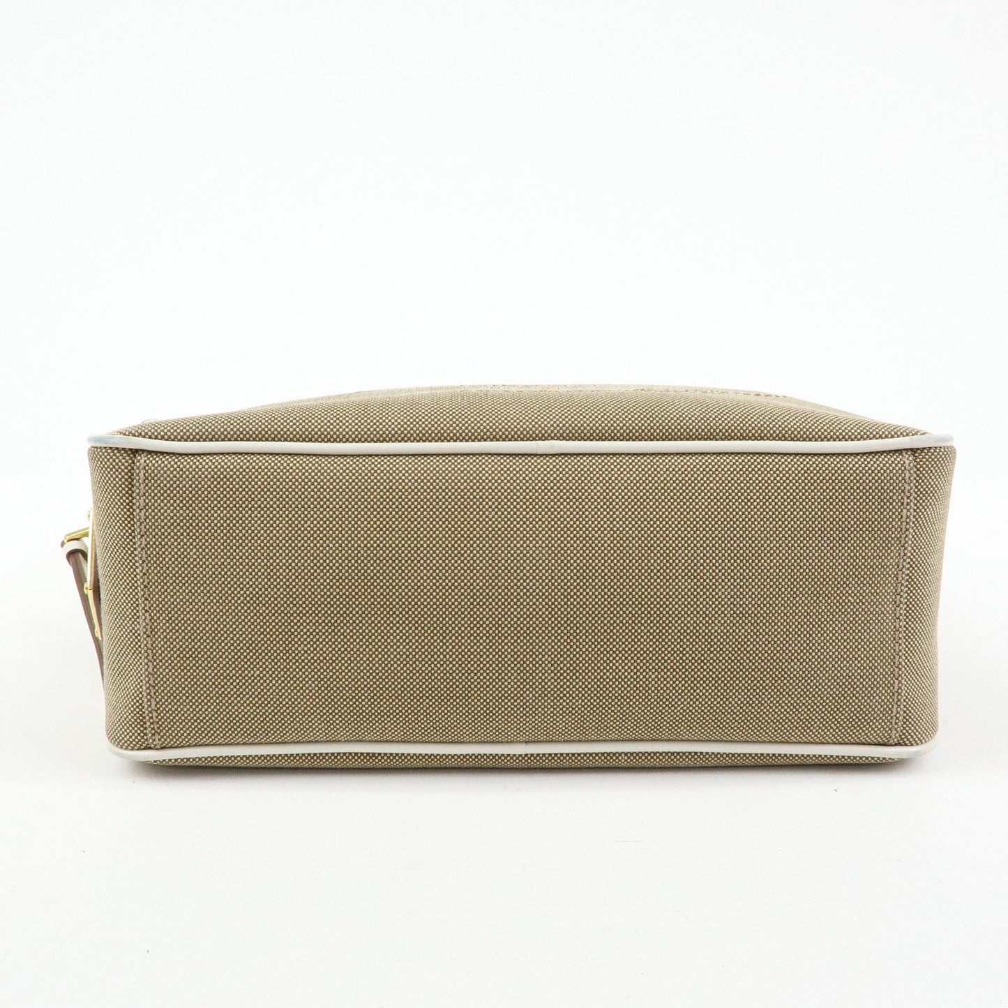 Prada Logo Jacquard Leather Shoulder Bag Beige White 1BH089【Pre-order】